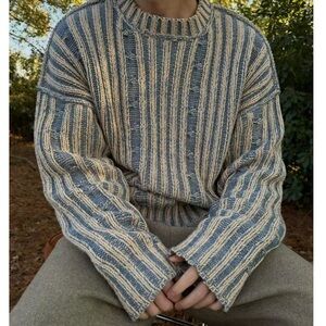 NWT Layer Up Grey and Blue Sweater